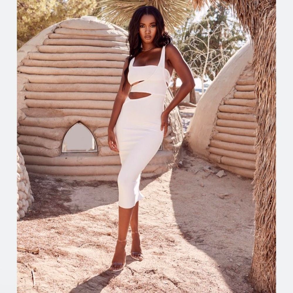House Of Cb Miya Bandage Cut Out Pencil Dress